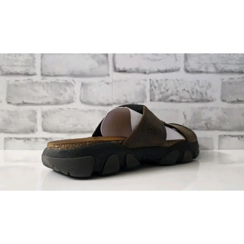 NEW KEEN Men's Daytona II Slide Bison/Black Men's Size 10 - 1027281